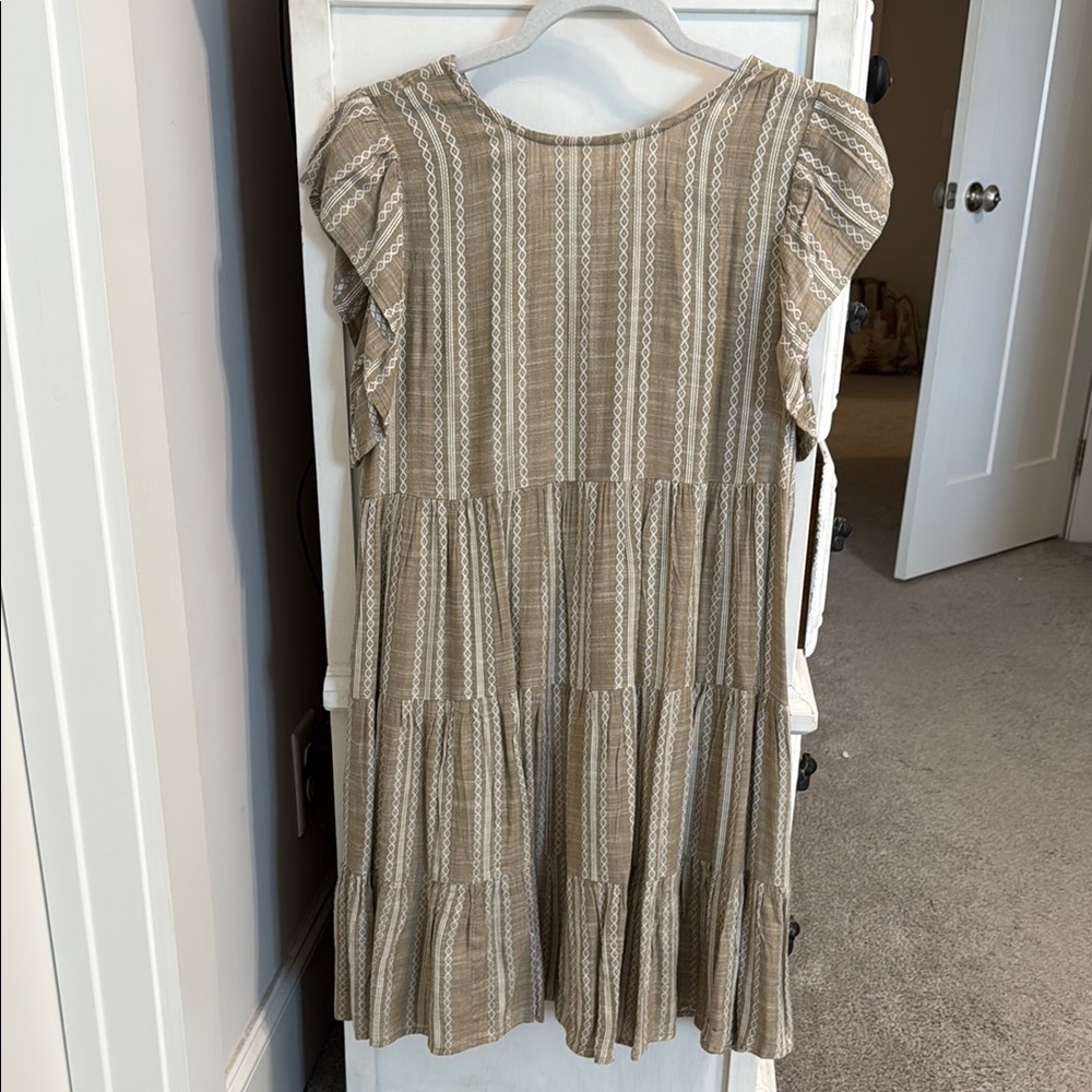 NWT Striped Flutter Sleeve Dress